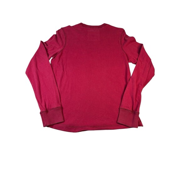 Vintage Hollister Shirt Mens Large Dark Red‎ Logo Pullover Y2K Inspired Preppy - Picture 5 of 9